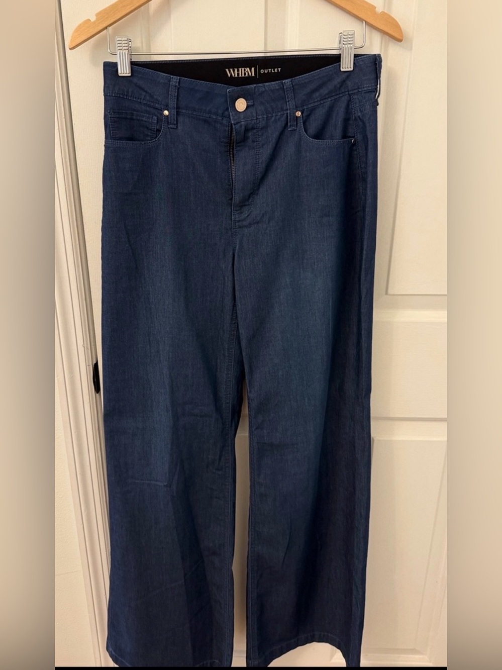 White House Black Market Dark Blue High Rise Wide Leg Jeans